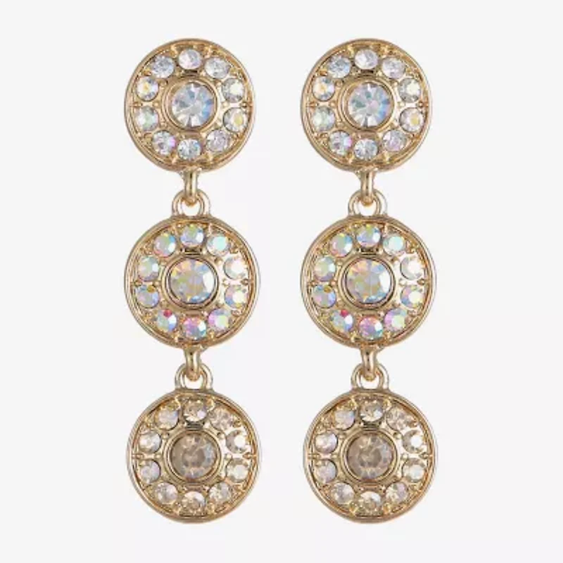 Monet Jewelry Womens Glass Round Hypoallergenic Drop Earrings