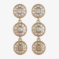 Monet Jewelry Womens Glass Round Hypoallergenic Drop Earrings