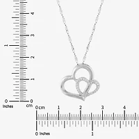 Limited Quantities! Womens 1/10 CT. T.W. Natural White Diamond Sterling Silver Heart 18 Inch Pendant Necklace
