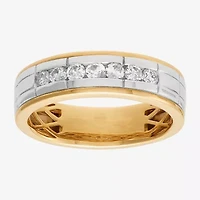 Limited Quantities! Mens 1/2 CT. T.W. Natural White Diamond 10K Two Tone Gold Fashion Ring