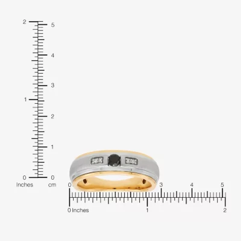 Limited Quantities! Mens 1/5 CT. Natural Multi Color Diamond 10K Two Tone Gold Fashion Ring