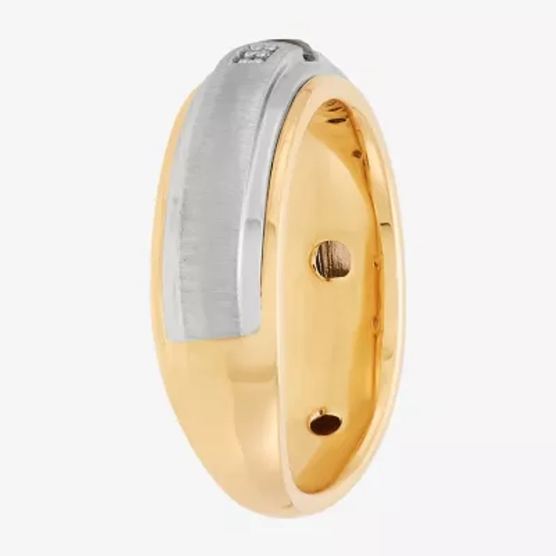 Limited Quantities! Mens 1/5 CT. Natural Multi Color Diamond 10K Two Tone Gold Fashion Ring
