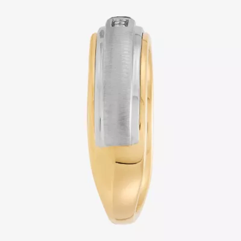 Limited Quantities! Mens 1/5 CT. Natural Multi Color Diamond 10K Two Tone Gold Fashion Ring