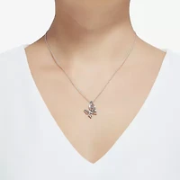 Limited Quantities! Womens Diamond Accent Genuine Multi Color Sterling Silver Butterfly 18 Inch Pendant Necklace