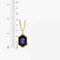 Limited Quantities! Womens Genuine Black Onyx 10K Gold 22 Inch Pendant Necklace