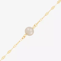 Limited Quantities! Womens White Cultured Freshwater Pearl 14K Gold 18 Inch Pendant Necklace