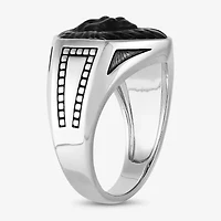 Limited Quantities! Mens Genuine Black Onyx Sterling Silver Fashion Ring