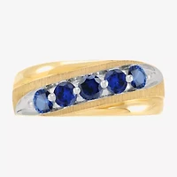 Limited Quantities! Mens 3/8 CT. T.W. Lab Created Blue Sapphire 10K Gold Fashion Ring