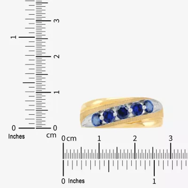 Limited Quantities! Mens 3/8 CT. T.W. Lab Created Blue Sapphire 10K Gold Fashion Ring