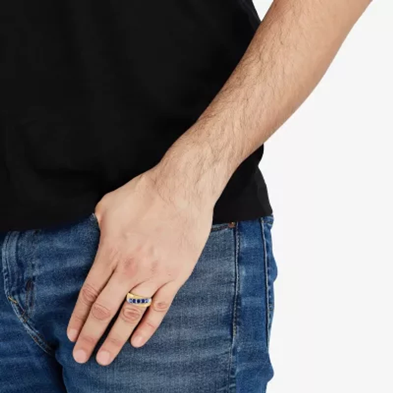 Limited Quantities! Mens 3/8 CT. T.W. Lab Created Blue Sapphire 10K Gold Fashion Ring