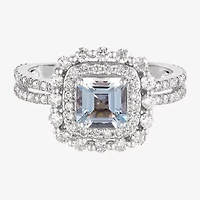 Limited Quantities! Womens 7/8 CT. T.W. Genuine Blue Aquamarine 14K Gold Cocktail Ring