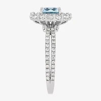 Limited Quantities! Womens 7/8 CT. T.W. Genuine Blue Aquamarine 14K Gold Cocktail Ring