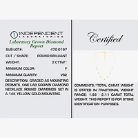 Floating Diamonds (F / Vs2) Womens 14K Gold 18 Inch Cable Chain Necklace