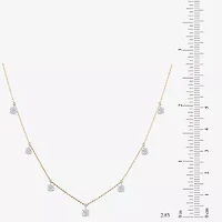 Floating Diamonds (F / Vs2) Womens 14K Gold 18 Inch Cable Chain Necklace