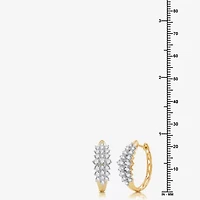 Womens 2 CT. T.W. Lab Grown White Diamond 10K Gold 22.7mm Hoop Earrings