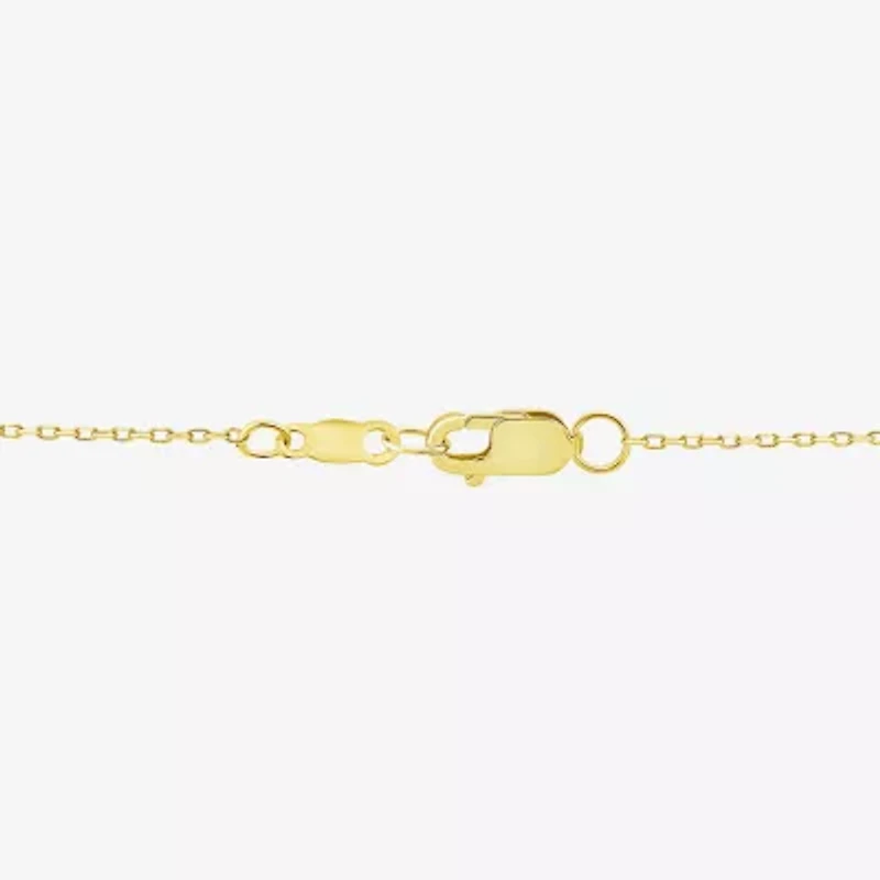 (F/Si1) Womens 1/3 CT. T.W. Lab Grown White Diamond 14K Gold Over Silver 18 Inch Pendant Necklace