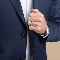 F /Vs2) Unisex Adult 2 CT. T.W. Lab Grown White Diamond 10K Gold Side Stone Wedding Bridal Set