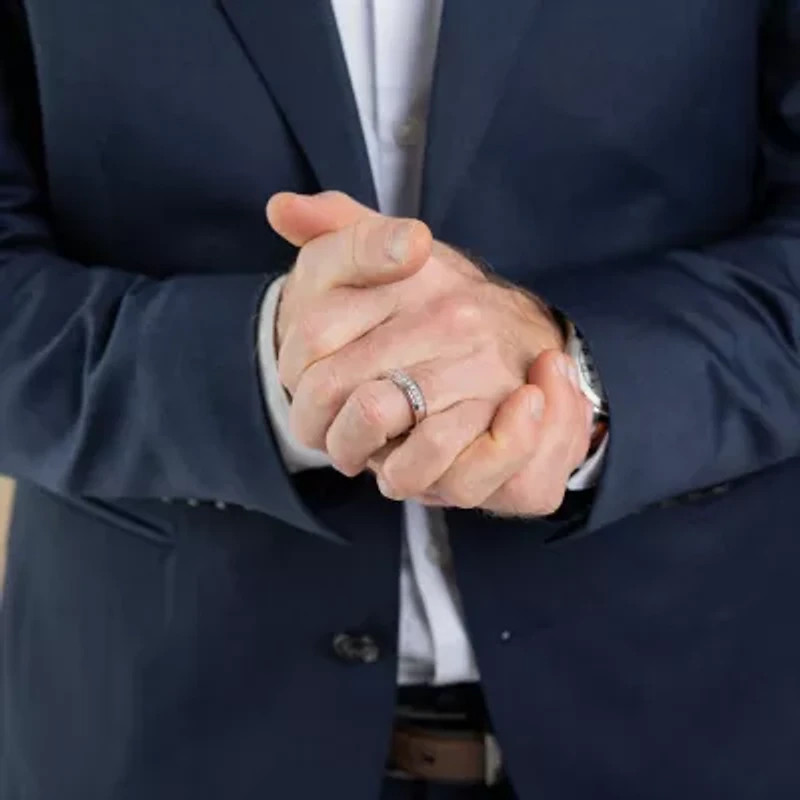 F /Vs2) Unisex Adult 2 CT. T.W. Lab Grown White Diamond 10K Gold Side Stone Wedding Bridal Set