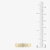 (F /Vs2) Unisex Adult 1 1/2 CT. T.W. Lab Grown White Diamond 10K Gold Side Stone Wedding Bridal Set