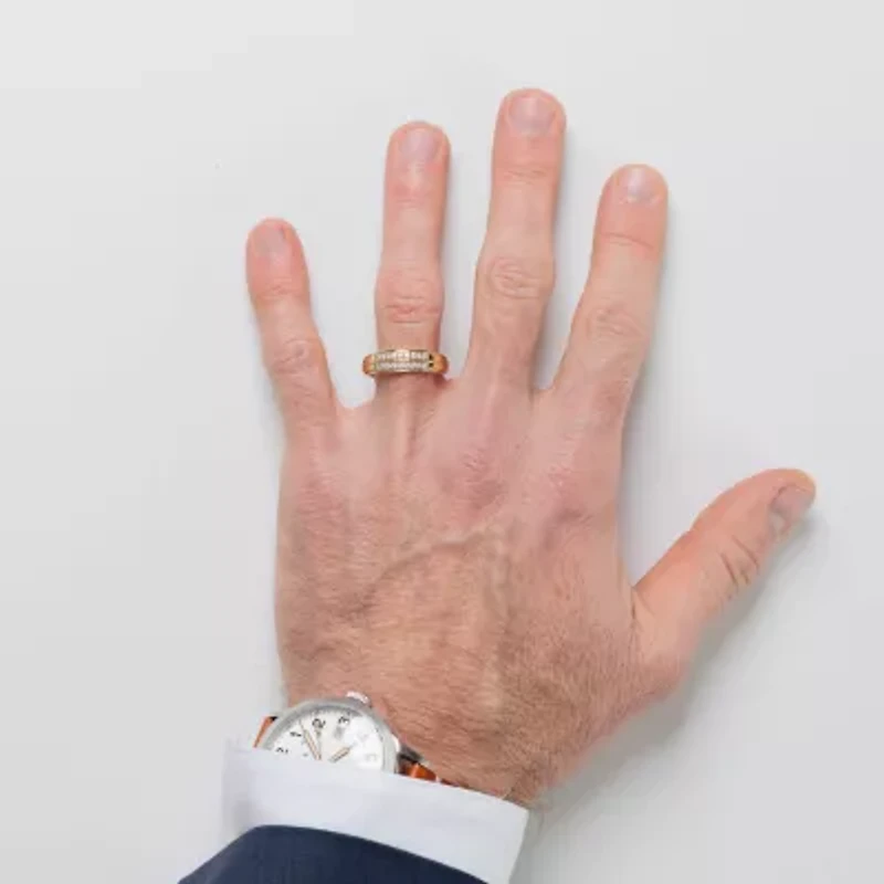 (F /Vs2) Unisex Adult 1 1/2 CT. T.W. Lab Grown White Diamond 10K Gold Side Stone Wedding Bridal Set