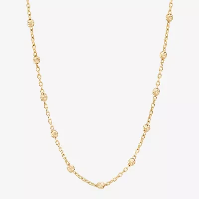 Womens 10K Gold 18 Inch Chain Necklace