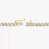 G-H / Si2-I1) Womens CT. T.W. Lab Grown White Diamond 14K Gold Over Silver Inch Tennis Bracelet