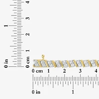 G-H / Si2-I1) Womens CT. T.W. Lab Grown White Diamond 14K Gold Over Silver Inch Tennis Bracelet