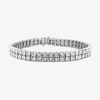 (F/Si2) Womens 2 CT. T.W. Lab Grown White Diamond Sterling Silver 7.5 Inch Tennis Bracelet