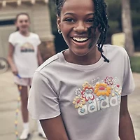 adidas Big Kid Girls Crew Neck Short Sleeve Regular Fit Graphic T-Shirt