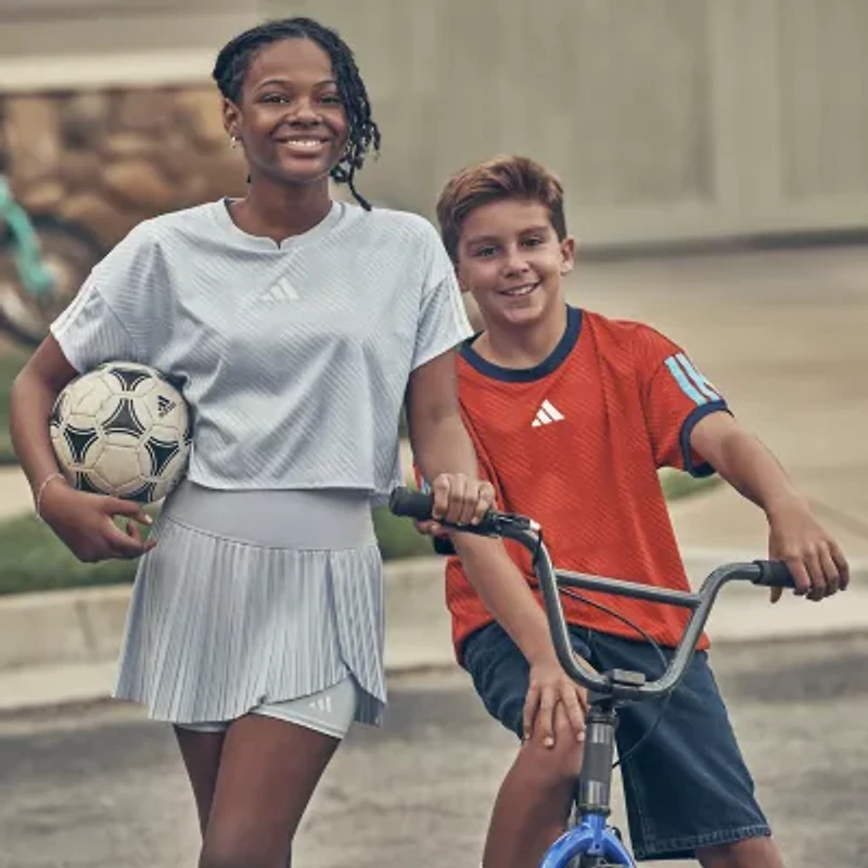 adidas Big Kid Girls Crew Neck Short Sleeve Jersey