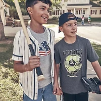 adidas Big Kid Boys Crew Neck Short Sleeve Regular Fit Graphic T-Shirt