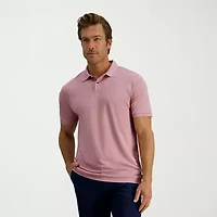 Haggar Pique Mens Regular Fit Short Sleeve Polo Shirt