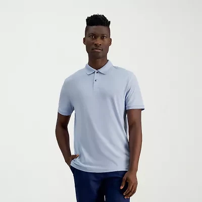 Haggar Pique Mens Regular Fit Short Sleeve Polo Shirt