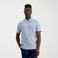 Haggar Pique Mens Regular Fit Short Sleeve Polo Shirt