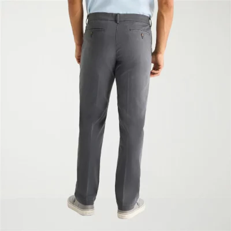 St. John's Bay Stretch Chino Mens Straight Fit Flat Front Pant