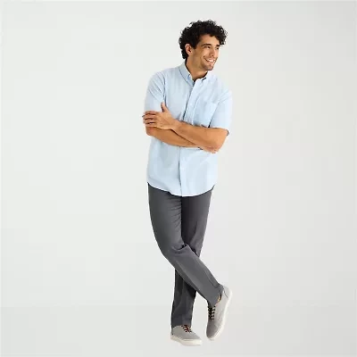 St. John's Bay Stretch Chino Mens Straight Fit Flat Front Pant