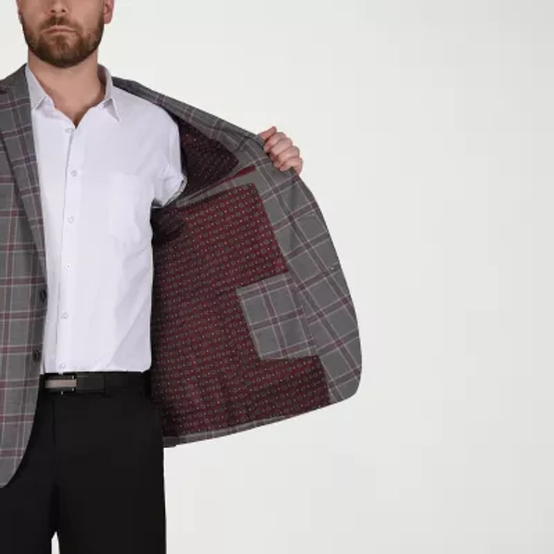 CRICKETEER™ Mens Plaid Stretch Fabric Sport Coat