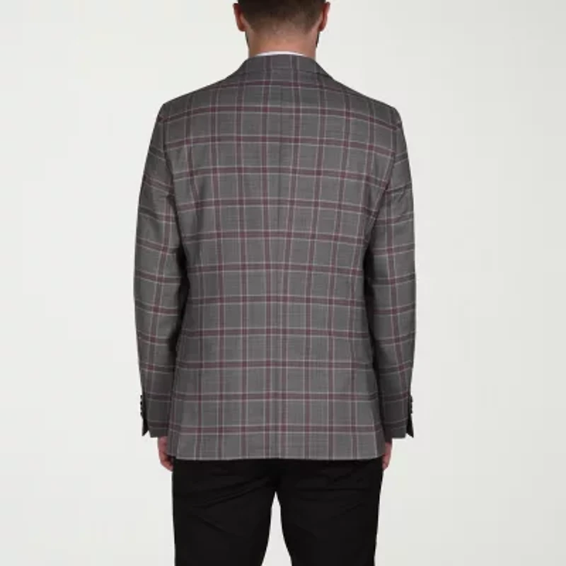 CRICKETEER™ Mens Plaid Stretch Fabric Sport Coat