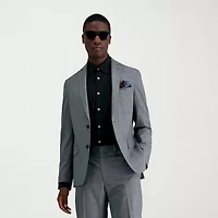Haggar JMH Glen Mens Stretch Fabric Slim Fit Plaid Suit Jacket