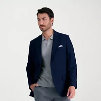 Haggar JMH Tailored Tonal Plaid Mens Stretch Fabric Modern Fit Sport Coat