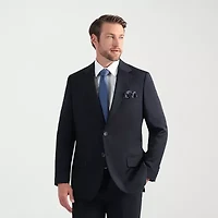Haggar JMH Tailored Wool Windowpane Mens Stretch Fabric Modern Fit Suit Jacket