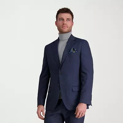 Haggar JMH Tailored Windowpane Mens Stretch Fabric Modern Fit Suit Jacket