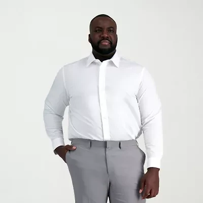 Haggar Premium Comfort Big and Tall Mens Classic Fit Easy Care Stretch Fabric Long Sleeve Dress Shirt