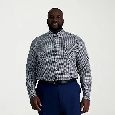Haggar Smart Wash Big and Tall Mens Classic Fit Easy Care Long Sleeve Dress Shirt