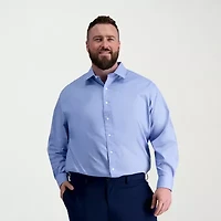 Haggar Premium Comfort Big and Tall Mens Classic Fit Easy Care Stretch Fabric Long Sleeve Dress Shirt