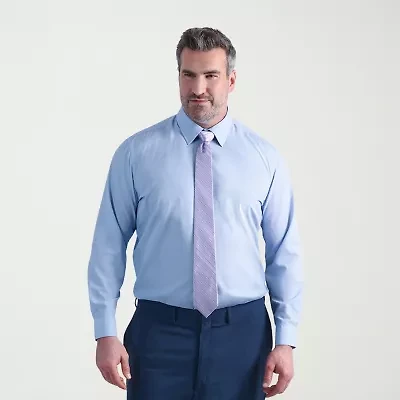 Haggar Smart Wash Big and Tall Mens Classic Fit Easy Care Long Sleeve Dress Shirt