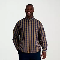 Haggar Mens Long Sleeve Regular Fit Big and Tall Button-Down Shirt