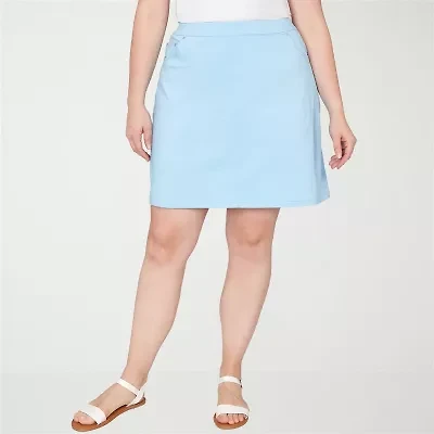 Hearts Of Palm Pull On Womens Mid Rise Plus Skort