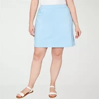 Hearts Of Palm Pull On Womens Mid Rise Plus Skort