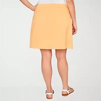 Hearts Of Palm Pull On Womens Mid Rise Plus Skort